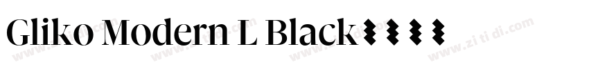 Gliko Modern L Black字体转换